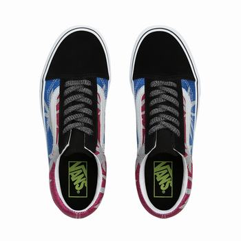 Damske Tenisky Na Platforme Vans After Dark Old Skool Tmavo/Biele VA50BVYJS